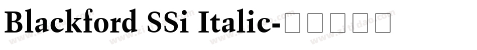 Blackford SSi Italic字体转换